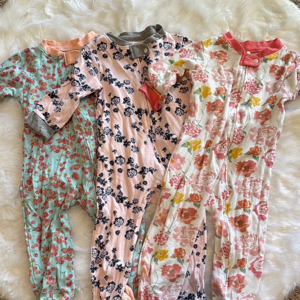 Burt's Bees Baby Floral Onesies Set